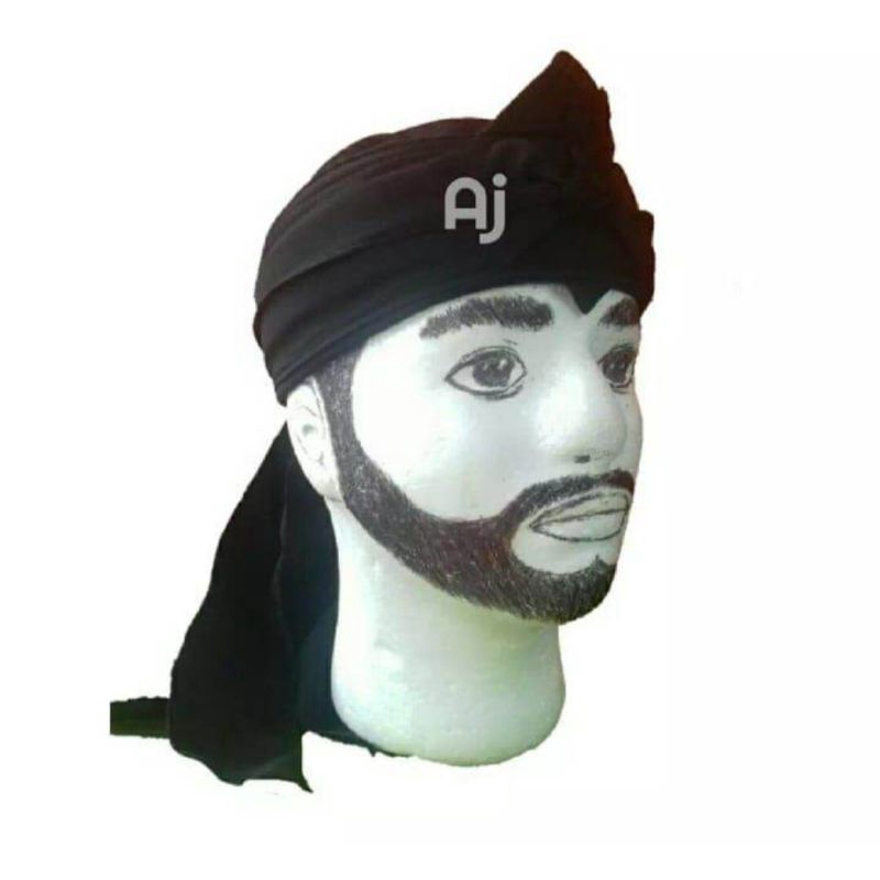 IKET KEPALA UDENG SUNDA BLANGKON JAWA SOLO TOPI TRADISIONAL BLANGKON SUNAN KALIJAGA HITAM POLOS