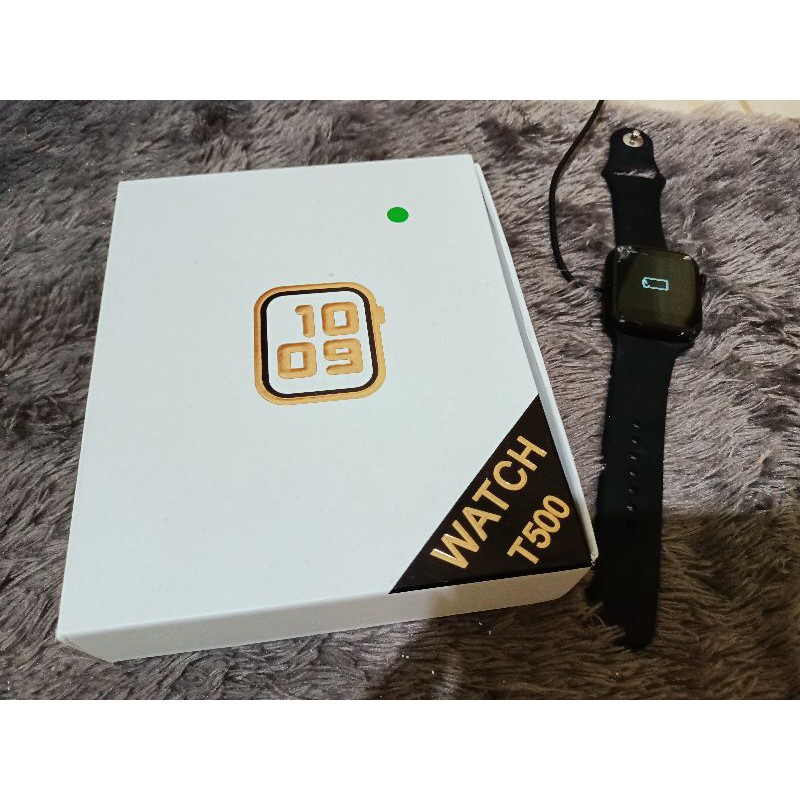Smart Watch T500/smart watch iPhone kw warna hitam