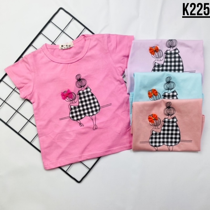 Atasan Kaos Anak Bayi Cewek Perempuan 6bln-2thn Import