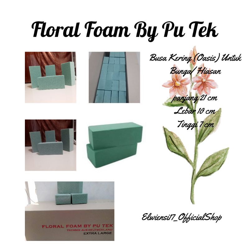 [COD] Floral Foam By Putek Busa Kering Dry Foam Untuk Bunga Artificial