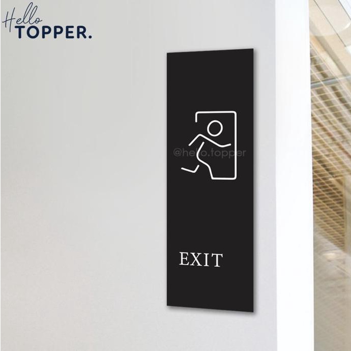 

Sign Board Pintu Exit Keluar Acrylic UV Print Potrait helloto99 dijamin