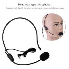 Mic Clip On Bando / Microphone mikrofon Kabel Headset Bando Jack 3.5Mm