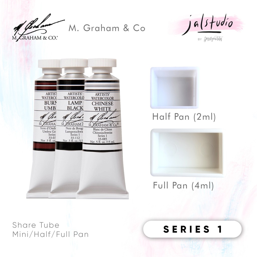 

M. Graham Artist Watercolor Watercolour Share Tube Mini Half Full Pan Series 1 Cat Air