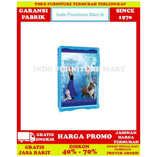 Lemari Pakaian Minimalis Baju Anak Kea Panel Sliding Frozen