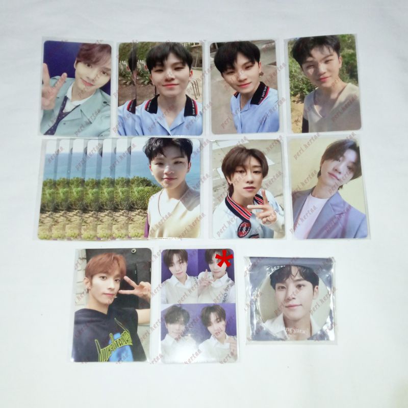 PHOTOCARD PC SEVENTEEN HENGGARAE JUN WOOZI MINGYU THE 8 DOKYEOM PIN BADGE HMV HANA DUL SET NET