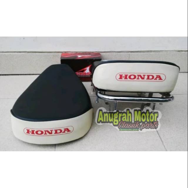 jok-sadel-jhok jok pisah 1 set depan belakang honda c70 c50 grand jok pispot c50 - jok C70