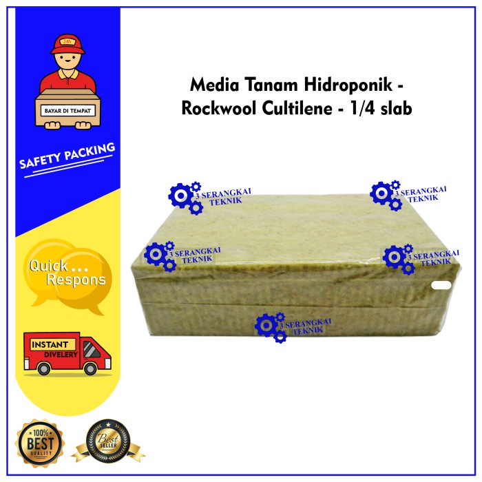 Media Tanam Hidroponik - Rockwool Cultilene - 1/4 slab