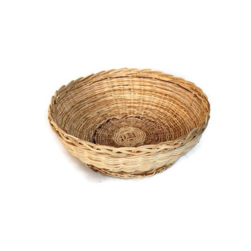 Keranjang rotan bulat besar / piring mangkok rotan besar serbaguna