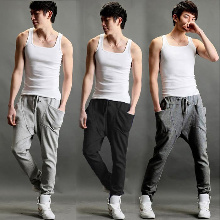 Celana Harem Panjang Training Olahraga Jogger Sweatpant 