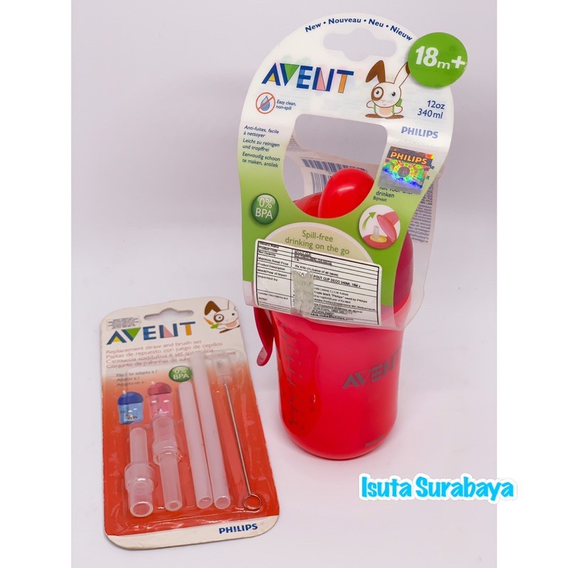 Avent Straw Cup Drink bottle Jumbo 340 ml with straw Replacement for 18m+