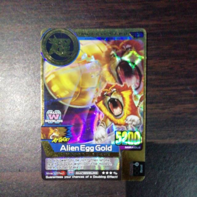 [ANIMAL KAISER] Alien Egg Gold. MIRACLE CARD GOLD 100% ORII