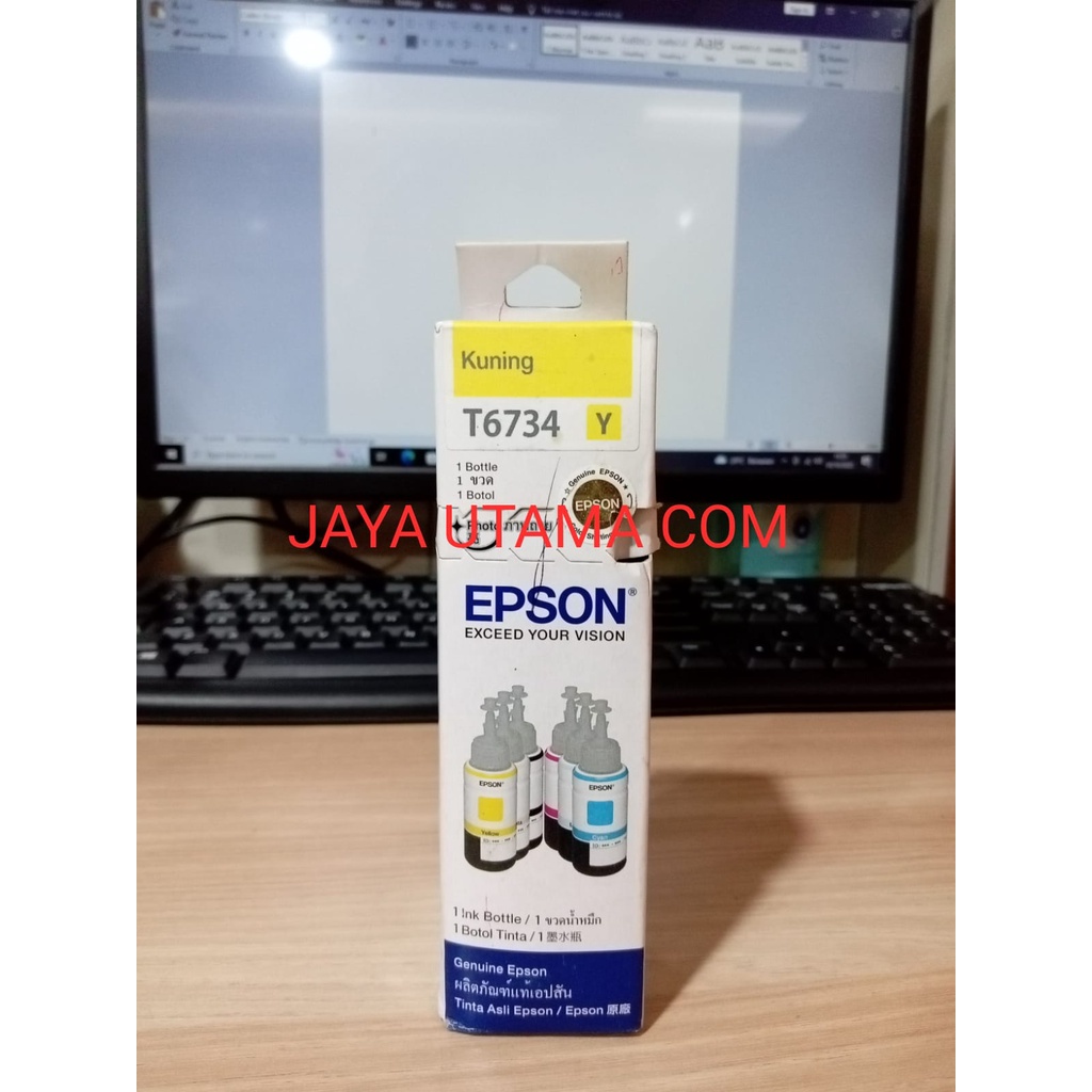 Epson Tinta 673 Yellow Refill Printer L800 L805 L850 L1800 ORI