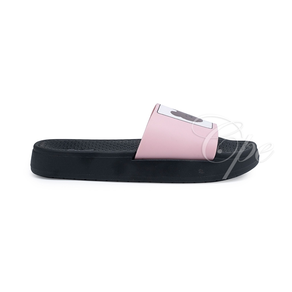 CALL SLPT V CUTIES Sandal Slop Slip On Teplek Wanita Sandal Cewek-Bear Pink