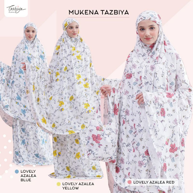 Mukena Tazbiya Lovely Azalea Series / Mukena Motif Premium