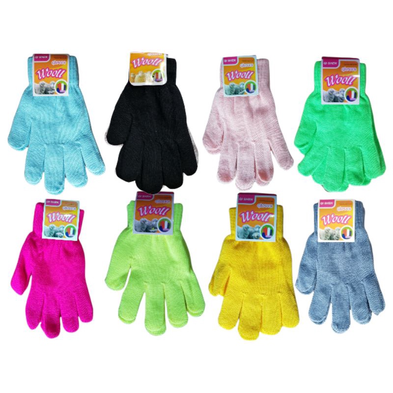 Sarung tangan rajut motor polos warna / sarung tangan woll