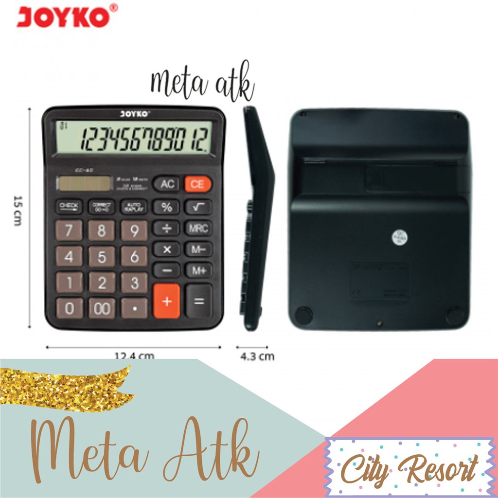 

Calculator / Kalkulator Joyko CC-40 / 12 Digits / Check Correct