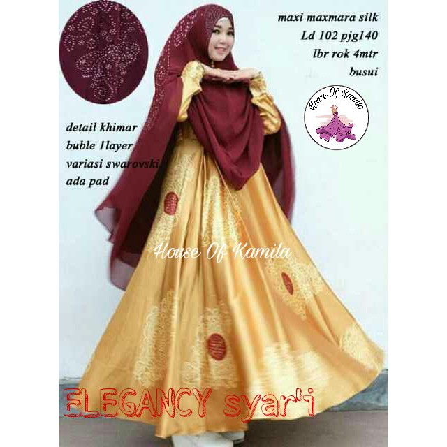 GAMIS SYARI PESTA | ELEGANCY SYARI GOLD