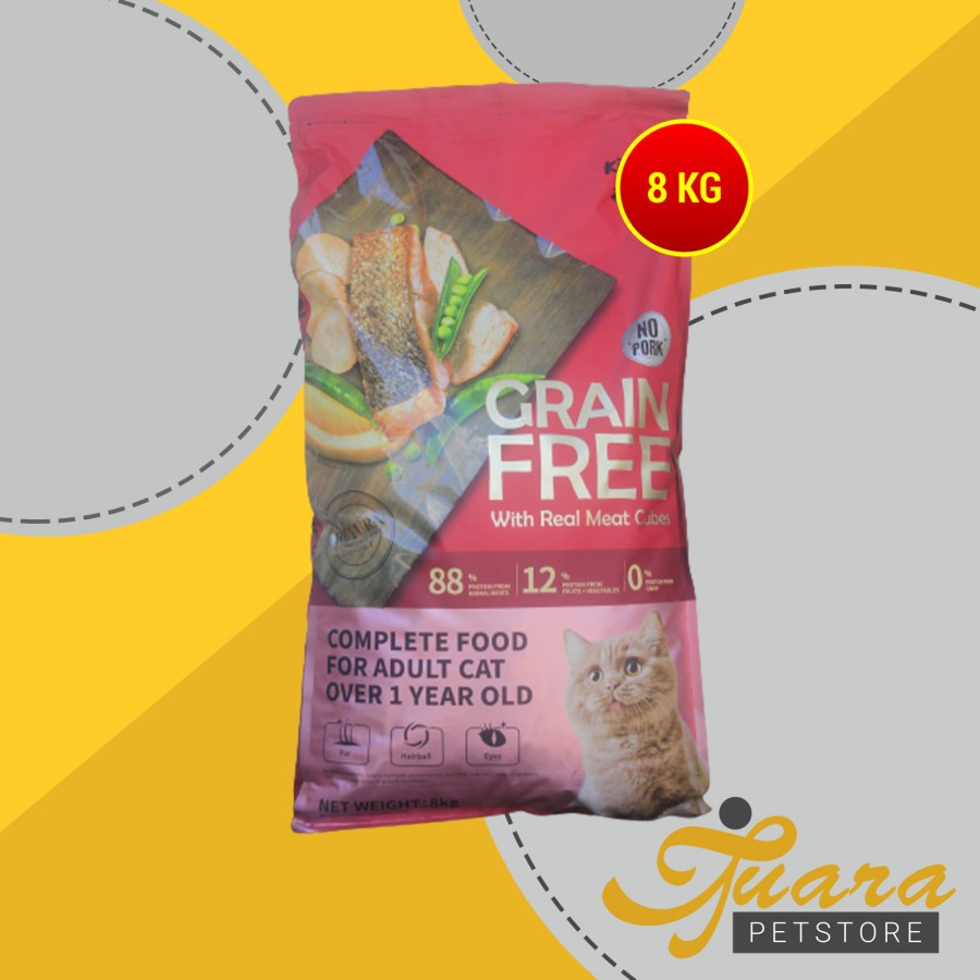 Kitchen Flavour Grain Free Adult Cat Food Dry Makanan Kucing 8KG