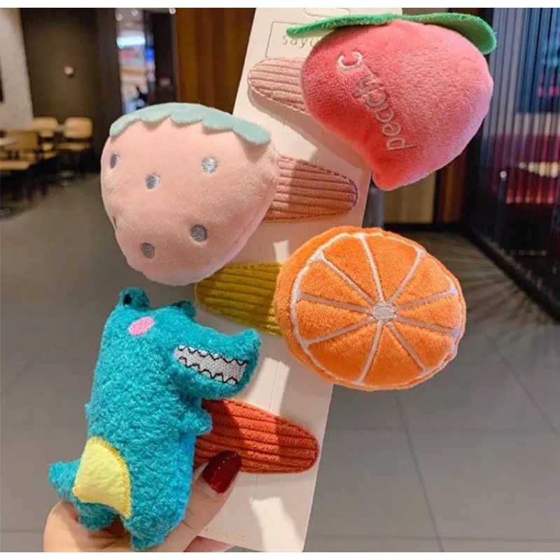 [Per Buah] Ukuran BESAR Jepit Rambut Tiptop Boneka Import Halus