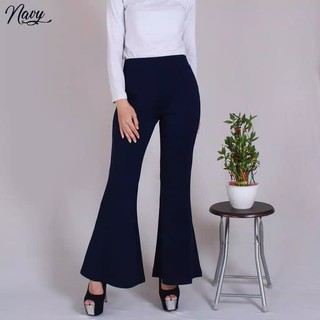  Celana  Wanita Highwaist Casual  Cutbray pallazo Office 