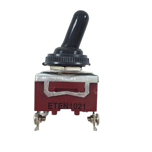 Toggle Switch 2 Pin On Off ETEN 1021 Saklar Togle Kaki 2p 15A E-TEN Merah