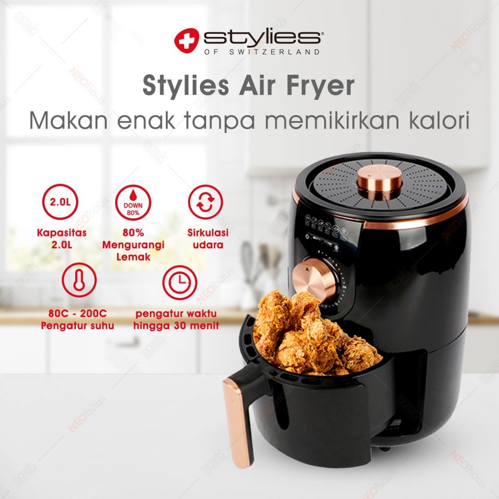 Stylies Air Fryer Alat Masak Dan Goreng Tanpa Minyak Shopee Indonesia
