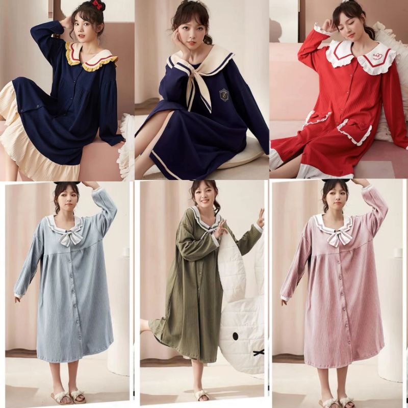 daster import lengan panjang daster lucu daster wanita dewasa oversize baju tidur wanita import