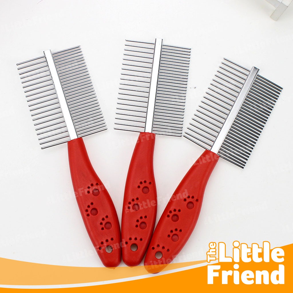 Sisir Bulu Hewan Anjing Kucing Stainless Steel Pet Grooming Comb PAW