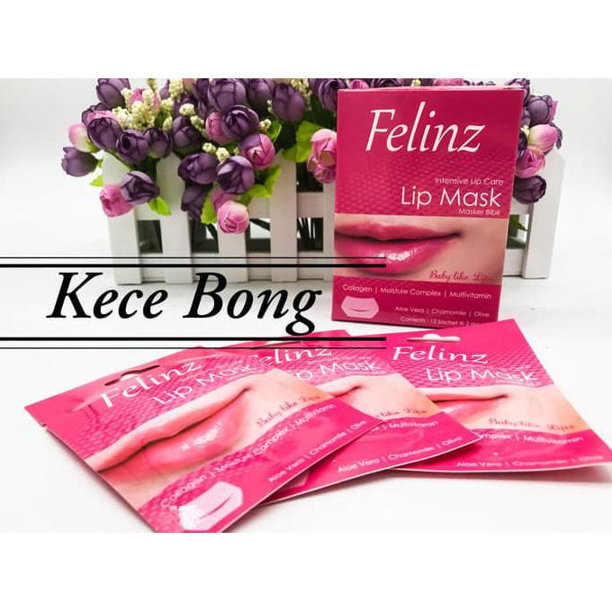 Felinz Lip Mask 2 Sheets masker bibir bpom aman