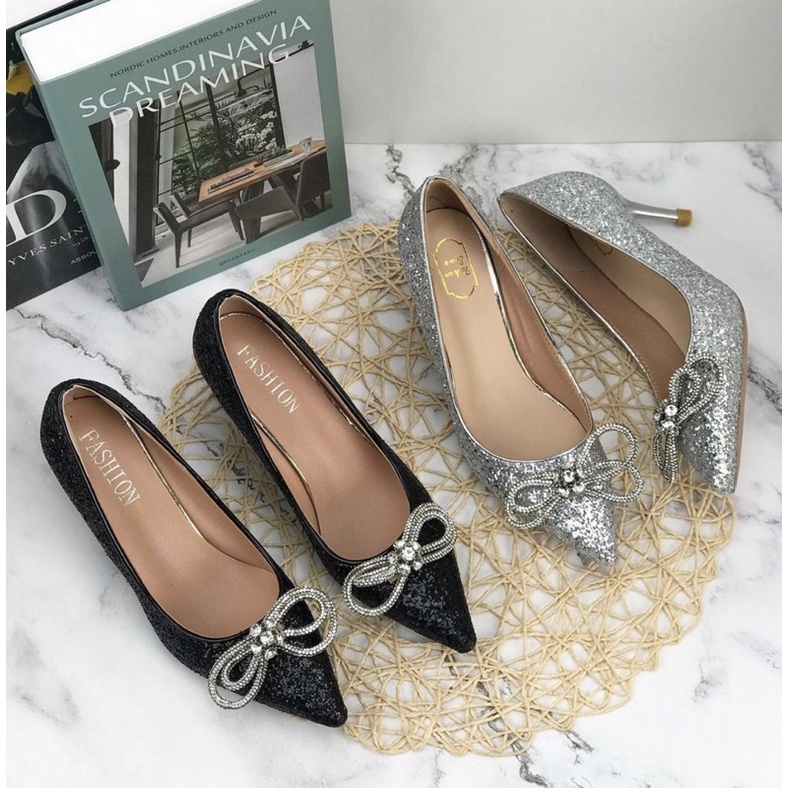 Heels 555 sepatu sendal wanita import realpict