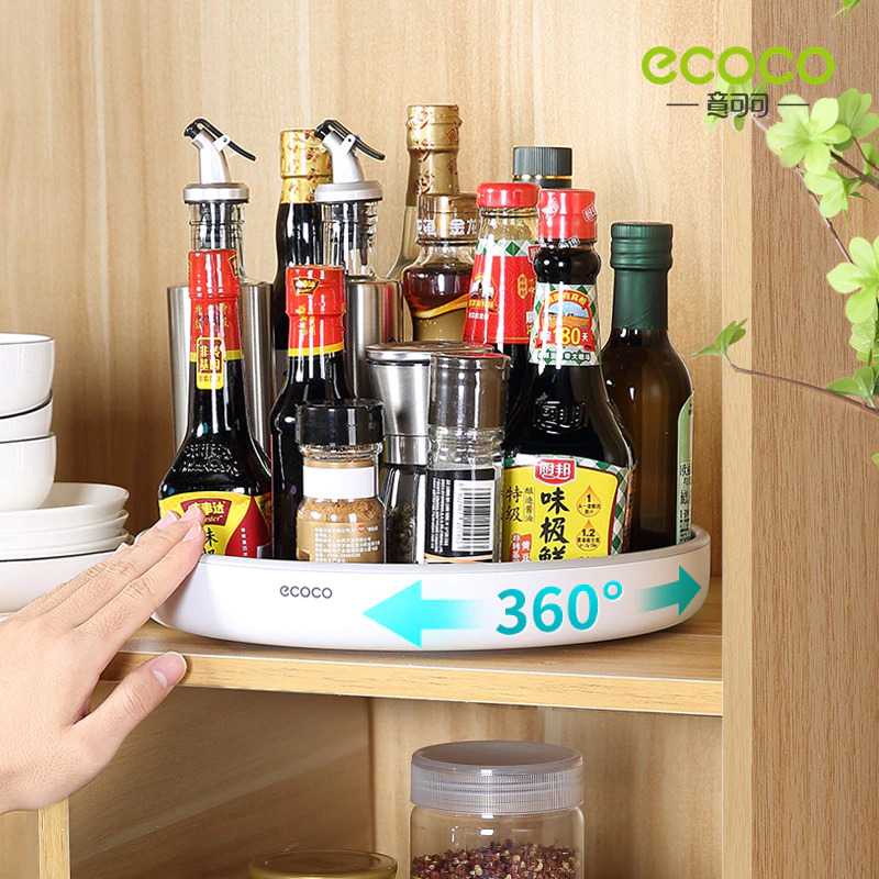 TD-DA Ecoco Rak Botol Tempat Bumbu Dapur Model Putar - E202