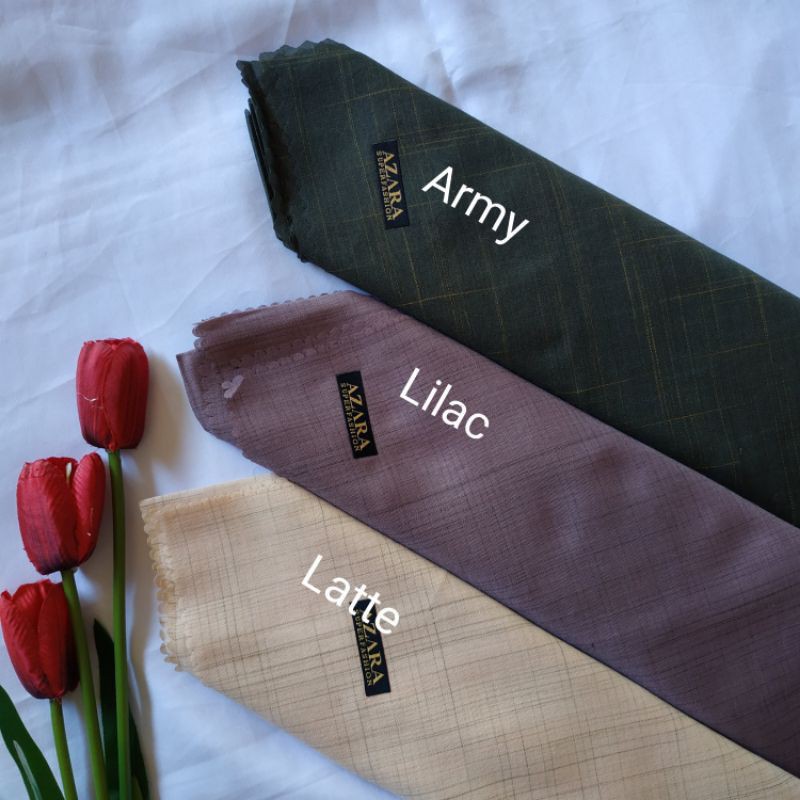 Hijab Segi Empat Sandi Morse/Voal Waffle Laser Cut Terbaru By AZARA Best Quality Premium/Hijab Kekin