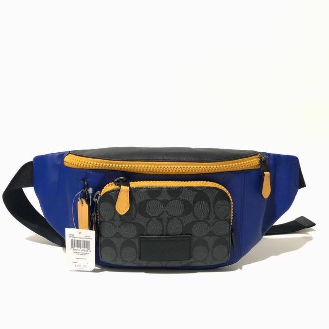 COACH BUMBAG TRACK BELT CHARCOAL SPORT AUTHENTIC ORI WAISTBAG MEN FDHGF4654