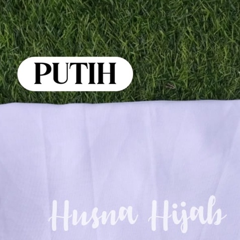 [HUSNA HIJAB] Bros Pita Besar Manik Ecer Bahan Wolfis / Bros Pita-Putih
