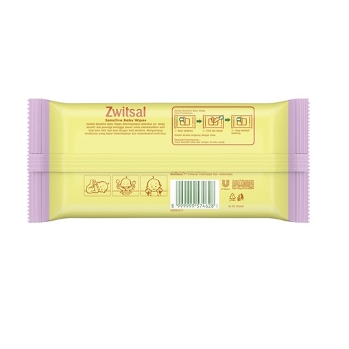 ZWITSAL Baby Wipes Sensitive 50's