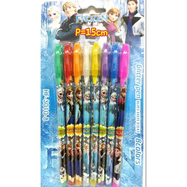 

150109 Pen gliter isi 8 warna Frozen