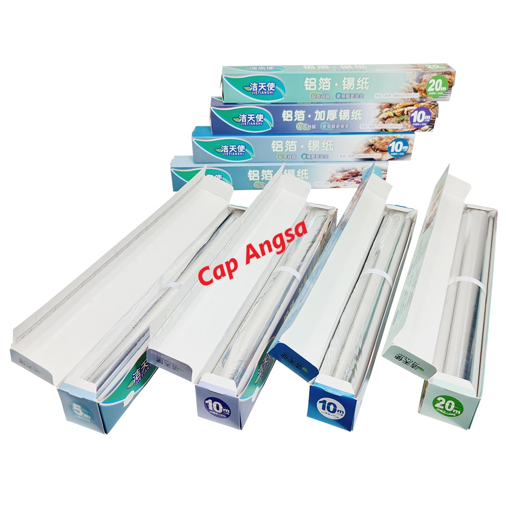 ALUMINIUM FOIL ROLL KERTAS ALUMINUM FOIL PEMBUNGKUS MAKANAN PAPER NON STICK AIR FRYER BAKING TRAY LAYER COVER PROTECTION 30 CM X 5M 10M 20 TEBAL 12 MICRON 20 MICRON FOOD GRADE KERTAS TIMAH