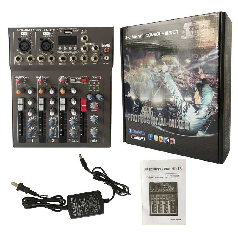 [ COD ] Audio Mixer Karaoke / Mini Portable LIve Audio Mixer Karaoke DJ 4 Channel