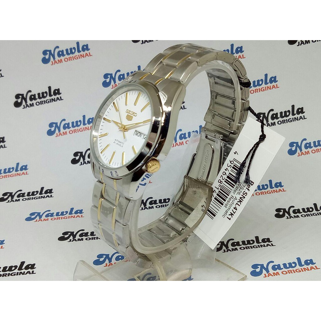 Seiko 5 SNKL47K1 Automatic White Dial - Jam Tangan Pria SNKL47