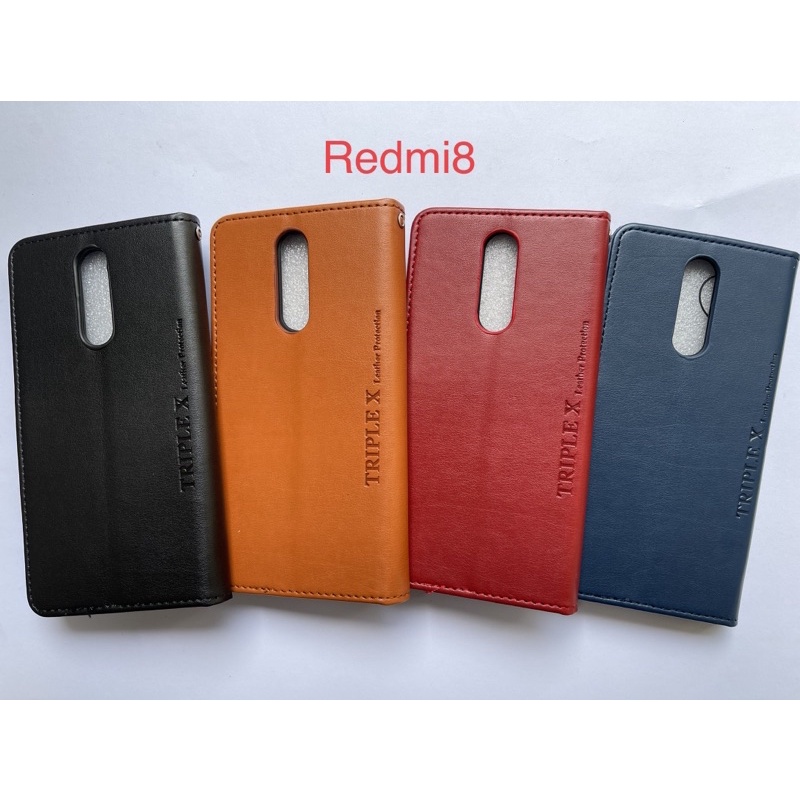 Leather Wallet Flip New Redmi 8