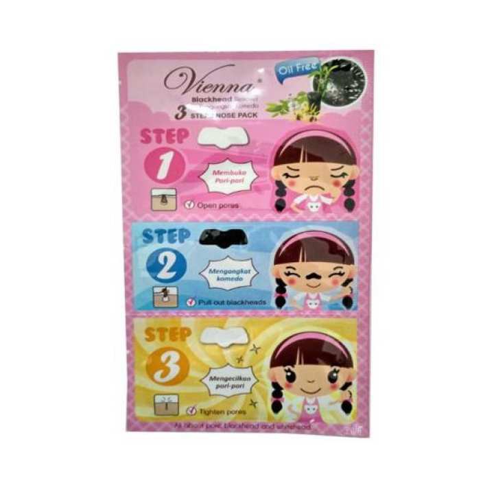 Vienna Blackhead Remover 3 Step - Strip Pengangkat Komedo