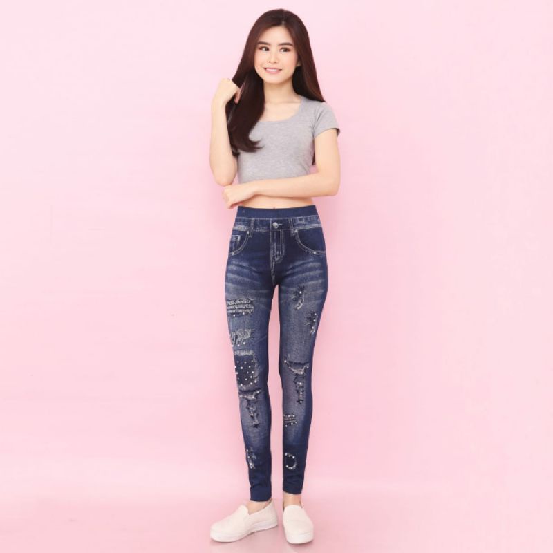 SESILIA WEN SHOP / LEGGING JEANS / LEGGING PANJANG WANITA / CELANA WANITA / LEGGING IMPORT / LAGING 