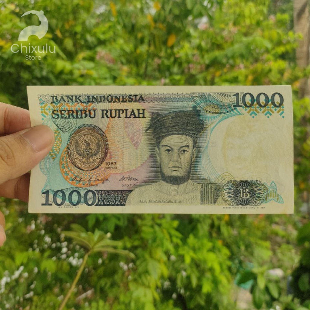 Uang Kertas Kuno Rp 1000 (Raja Sisingamangaraja XII) Tahun 1987 | Uang Lama Indonesia