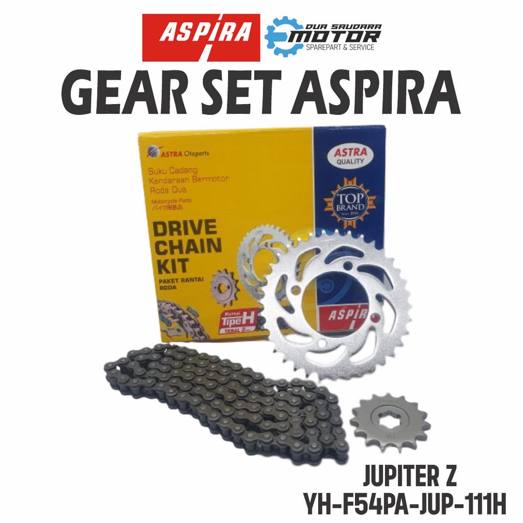GEAR SET JUPITER Z ASPIRA GEAR RANTAI RODA SET GEAR PAKET UNTUK MOTOR JUPITER Z
