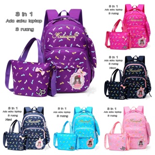 RANSEL 3IN1 BARBIE  SEPATU  TAS ANAK  RANSEL SEKOLAH TAS 