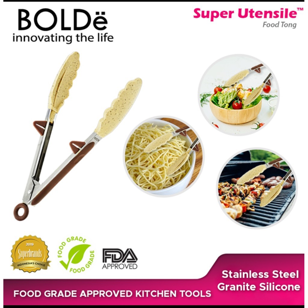 BOLDe Super Utensile FOOD TONG 9&quot; / Penjapit Makanan