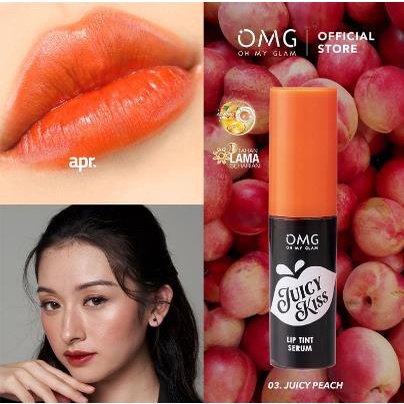 ^ KYRA ^ OMG Liptint Serum Juicy Kiss Lip Tint With Sweet Almond Oil Olive Serum vitamin C And E