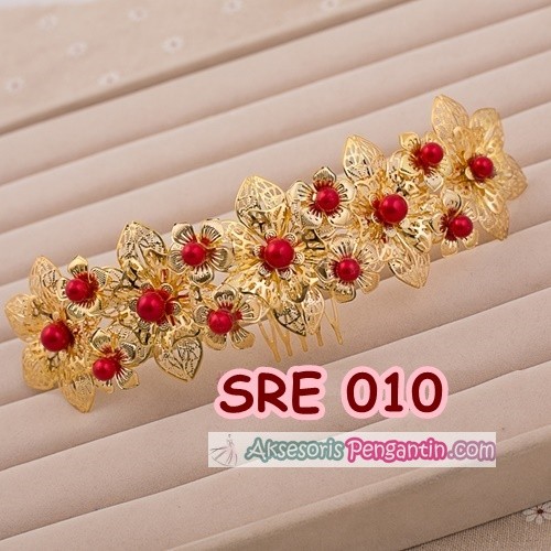 [SIAP KIRIM] SIRKAM EMAS PANJANG AKSESORIS WANITA MODERN BRIDAL HAIRPIECE SRE010