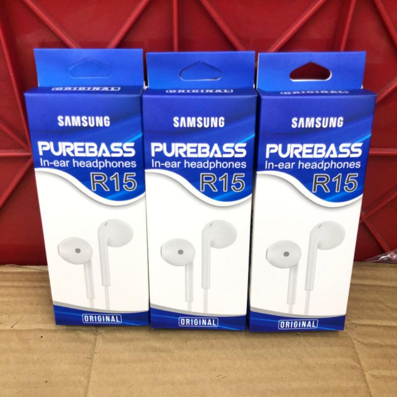 (ba) HF/HEADSET BRAND SERI R-15 PUREBASS In-Ear Headphones GOOD QUALITY