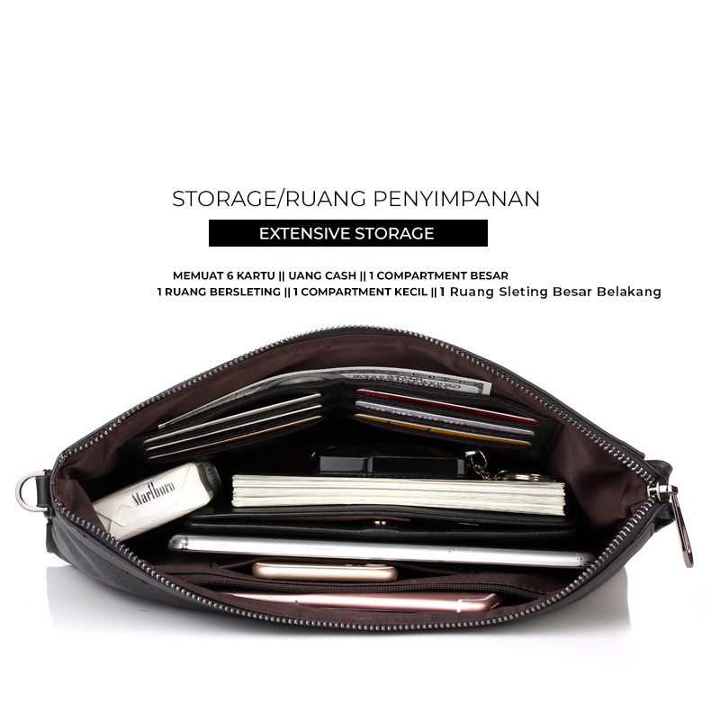 Dompet Wanita Pria Panjang Kulit Handbag Clutch SSCO XZ3
